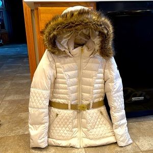 North Face cream puffer jacket